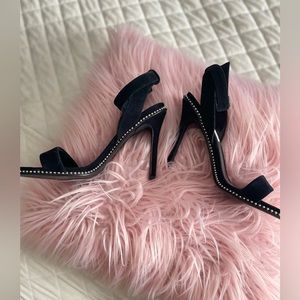 Steve Madden Black Suede Heels Size 7